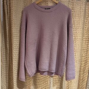 Cozy Lavender Crewneck Sweater - Women